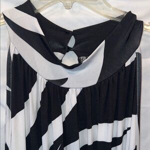 Ashley Stewart Black & White Sleeveless Dress, Plus Size 22/24